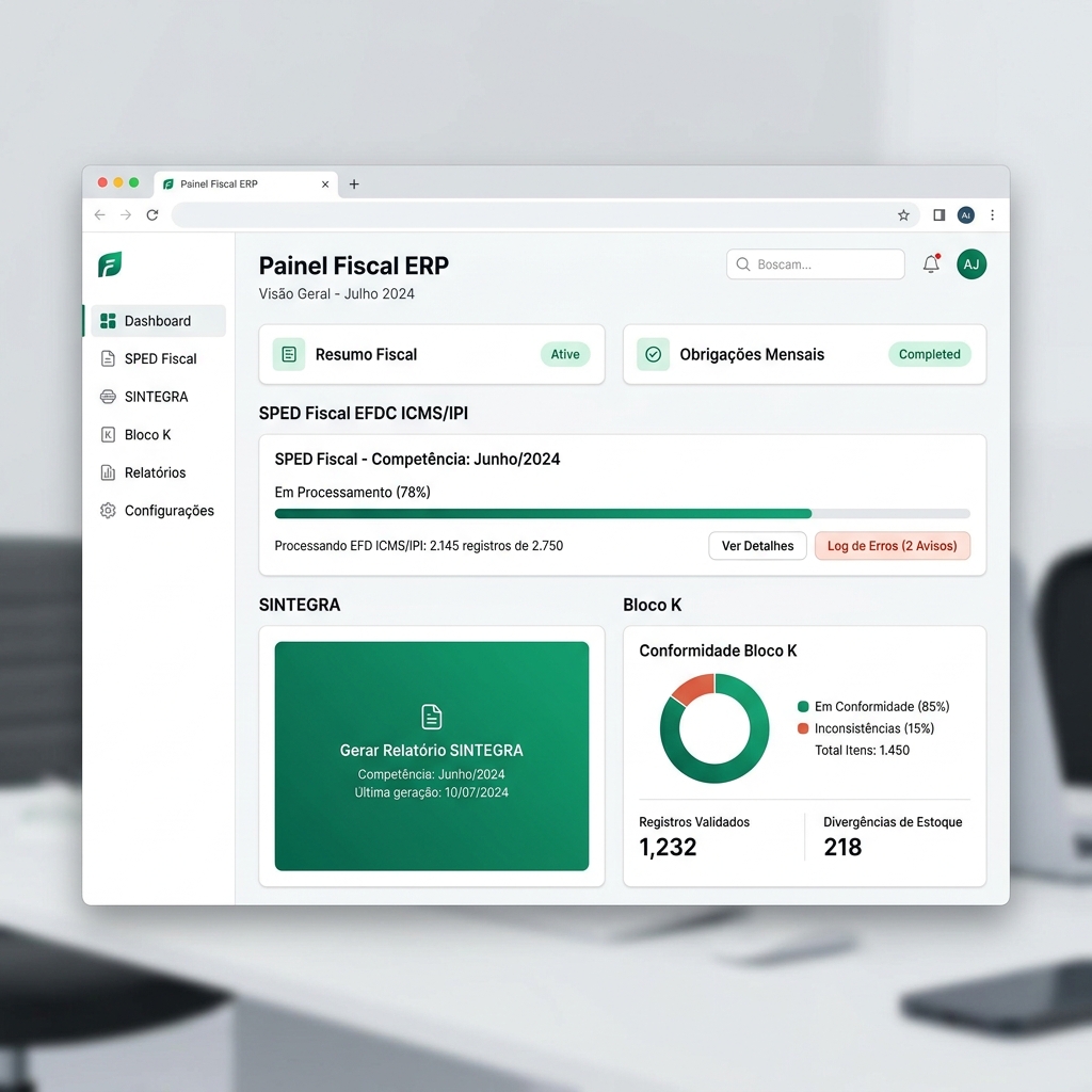 Dashboard Fiscal Master